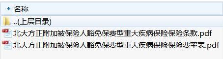 北大方正附加被保险人豁免保费型重大疾病保险保险条款费率.zip
