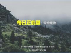 每日正能量败给经验5页.ppt