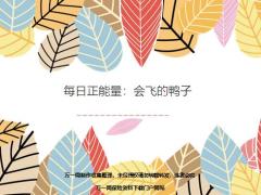 每日正能量会飞的鸭子5页.ppt