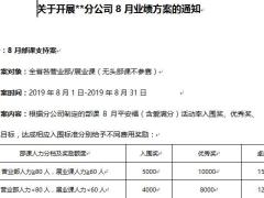 省分公司8月业绩方案面向营业部展业课2页.docx