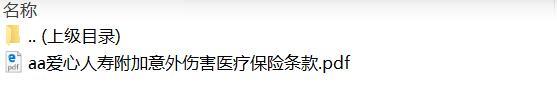 爱心人寿附加意外伤害医疗保险条款.rar