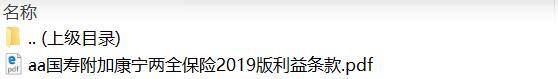 国寿附加康宁两全保险2019版利益条款.rar