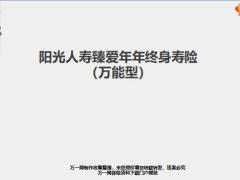 阳光人寿臻爱年年终身寿险万能型产品介绍案例演示运营规则18页.ppt
