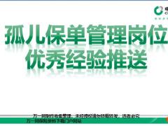 国寿孤儿保单管理岗位优秀经验推送14页.pptx
