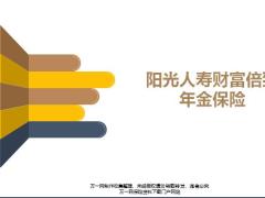 阳光人寿财富倍致背景产品形态特色案例运营规则22页.ppt