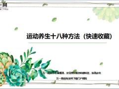 每日健康运动养生十八种方法13页.ppt