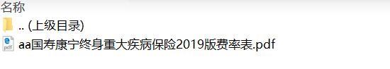 国寿康宁终身重大疾病保险2019版费率表.zip
