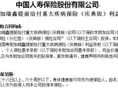 国寿附加瑞鑫提前给付重大疾病保险庆典版利益条款费率.docx