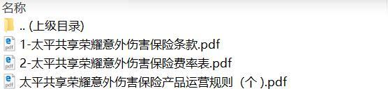 太平共享荣耀意外伤害保险条款费率运营规则.zip