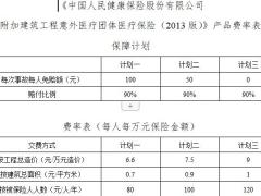 人保健康附加建筑工程意外医疗团体医疗保险2013版条款费率投保规则.rar