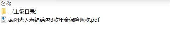 阳光人寿福满盈B款年金保险条款.rar