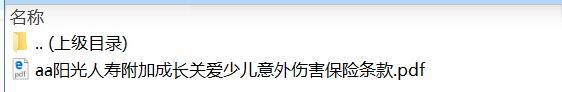 阳光人寿附加成长关爱少儿意外伤害保险条款.rar