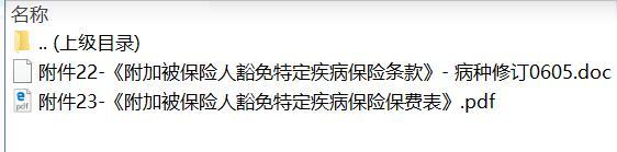 太平洋附加被保险人豁免特定疾病保险条款费率.zip