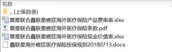 复星联合鑫联星癌症海外医疗保险条款费率现金价值投保规则.zip