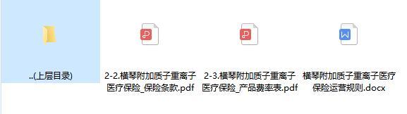 横琴附加质子重离子医疗保险保险条款费率运营规则.zip