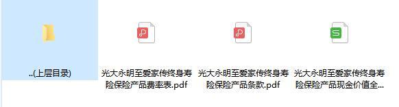 光大永明至爱家传终身寿险保险产品条款费率现金价值.rar