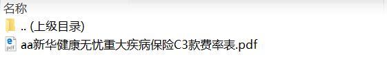 新华健康无忧重大疾病保险C3款费率表.rar
