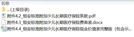 恒安标准附加少儿长期医疗保险条款费率现金价值.rar