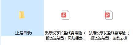 弘康悦享长盈终身寿险投资连结型条款费率.rar