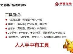 华夏福临门盛世版三财之道讲产品话术训练19页.pptx