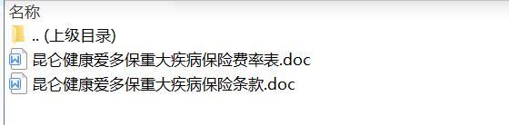 昆仑健康爱多保重大疾病保险条款费率.zip