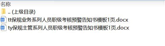 保规业务系列主管系列人员职级考核预警告知书模板.rar