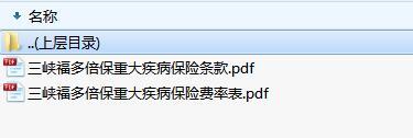 三峡福多倍保重大疾病保险条款费率.zip
