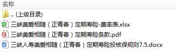 三峡美爱相随正青春定期寿险条款费率投保规则.zip