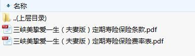 三峡美挚爱一生夫妻版定期寿险保险条款费率.zip