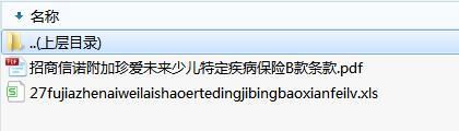 招商信诺附加珍爱未来少儿特定疾病保险B款条款费率.rar