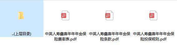 中英人寿鑫喜年年年金保险条款费率投保规则.zip