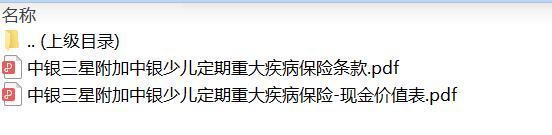中银三星附加中银少儿定期重大疾病保险条款现金价值.zip