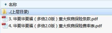 华夏华夏福多倍2.0版重大疾病保险条款费率.zip