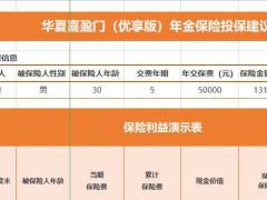 华夏喜盈门优享版年金保险投保建议书2页.xlsx
