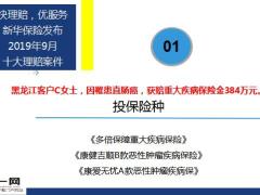 384万元领衔新华保险2019年9月十大理赔案件10页.ppt