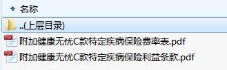 新华附加健康无忧C款特定疾病保险利益条款.zip