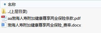 渤海人寿附加健康尊享两全保险条款费率.zip