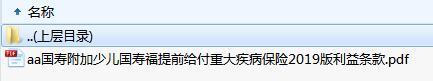 国寿附加少儿国寿福提前给付重大疾病保险2019版利益条款.zip