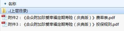 合众附加珍爱幸福定期寿险庆典版费率表投保规则.zip
