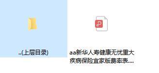 新华人寿健康无忧重大疾病保险宜家版费率表.zip