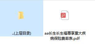 长生长生福尊享重大疾病保险费率表.zip