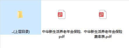 中华新生活养老年金保险条款费率表.zip