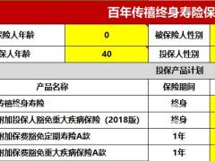 百年传禧终身寿险简版计划书速查表.xlsx