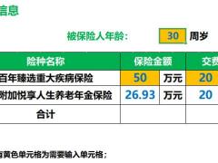 百年臻享保险产品计划简版建议书速查表.xlsx