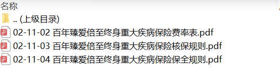 百年臻爱倍至终身重大疾病保险费率核保保全规则.zip