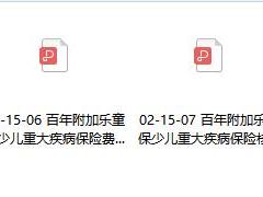 百年附加乐童保少儿重大疾病保险费率保全核保规则.zip