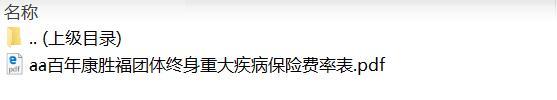 百年康胜福团体终身重大疾病保险费率表.zip