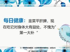 每日健康韭菜平肝脾现在吃它对身体大有益处不愧为第一大补13页.ppt