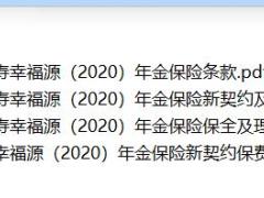 天安人寿幸福源2020年金保险条款新契约核保保全理赔折标.zip