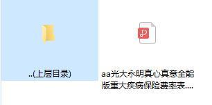 光大永明真心真意全能版重大疾病保险费率表.zip